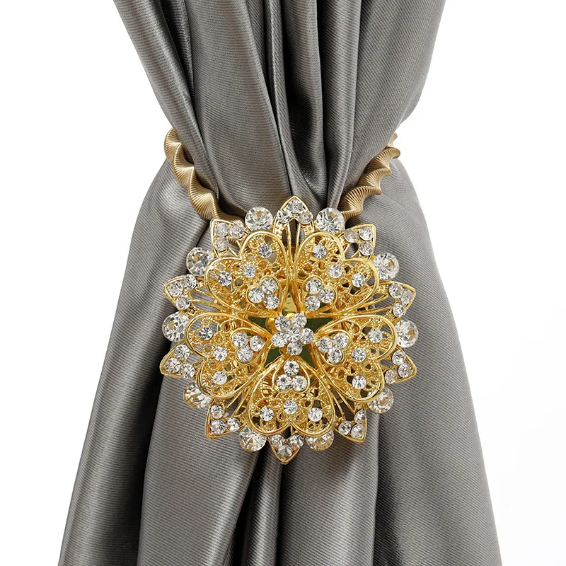 

1Pcs Spring Magnetic Curtain Buckle Elastic Curtain Tie Backs Holdback Rabbit Flowers Curtain Clip Hanging Holders Accessories