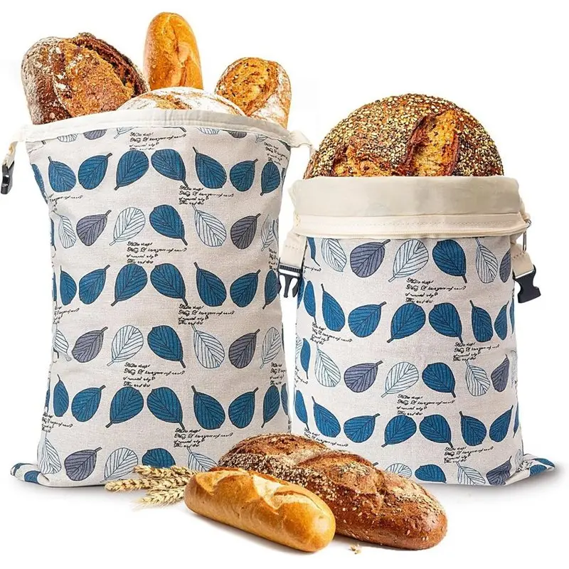 Фото BSEVB-1Set/2Pcs Мешочки для хлеба из пчелиного воска для домашнего хлеба, мешочки для хлеба на закваске с застежкой-молнией, примерно 13x17 дюймов, из натурального пчелиного воска №1
