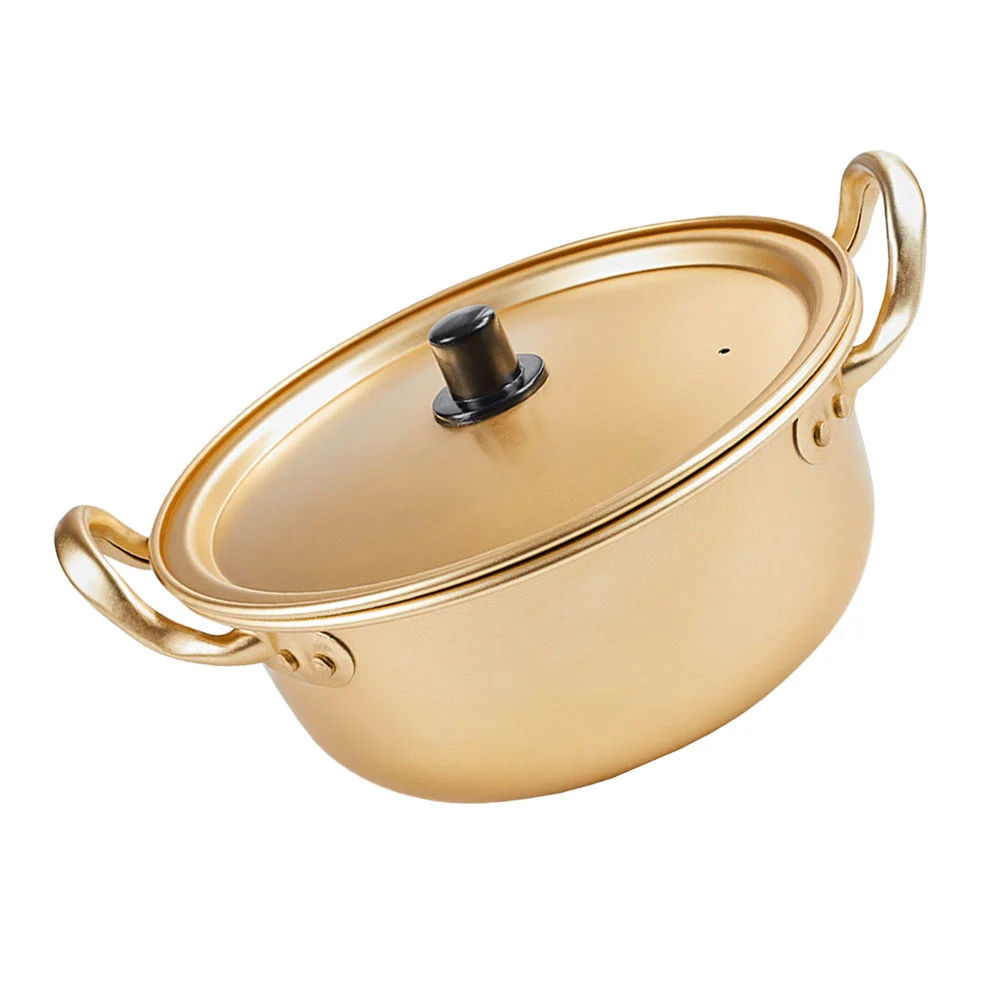 

Pot Ramen Noodle Korean Cooker Cookingramyun Saucepan Hot Cookwaresaucepot Small Cover Instant Lid Pan Chopsticks Aluminum Light