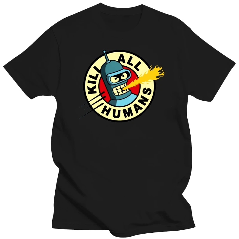 ФУТБОЛКА KILL ALL HUMANS BENDER ROBOT BEER ФИЛЬМ ТВ ПЛАКАТ РЕТРО ПОДАРОК ИСКУССТВО