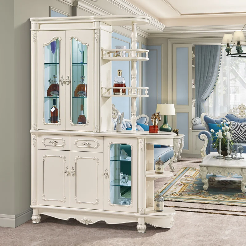 

European style living room porch partition cabinet wine cabinet entrance double-sided decorative screen cabinet shoe cabinet roo