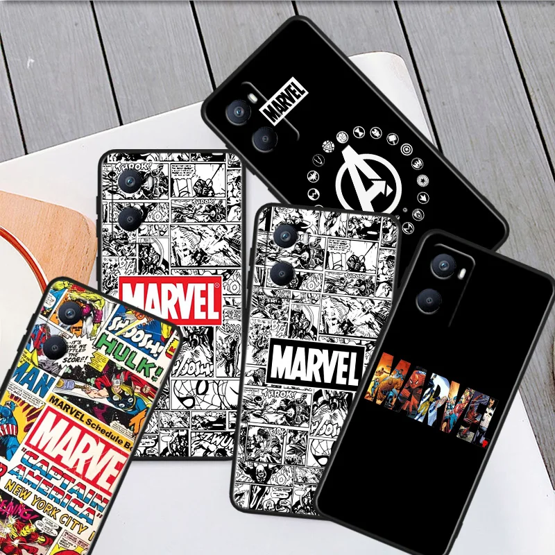 

Marvel Avengers Logo Phone Case For OPPO A56S A55 A54S A53S A52 A33 A32 A31 A16S A16 A12 A11S A9 A5 2020 Black Cover