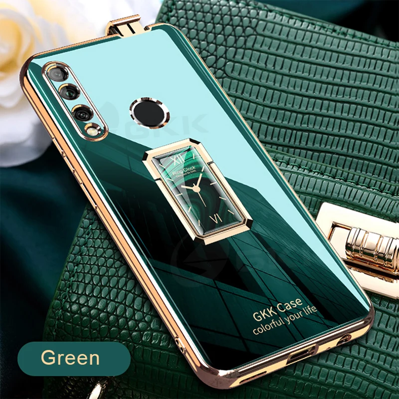 

GKK Luxury Plating Soft Case For Huawei Honor 9X With Ring Stand Anti-knock Cover for Huawei P Smart Z Y9 Prime 2019 Case Shell