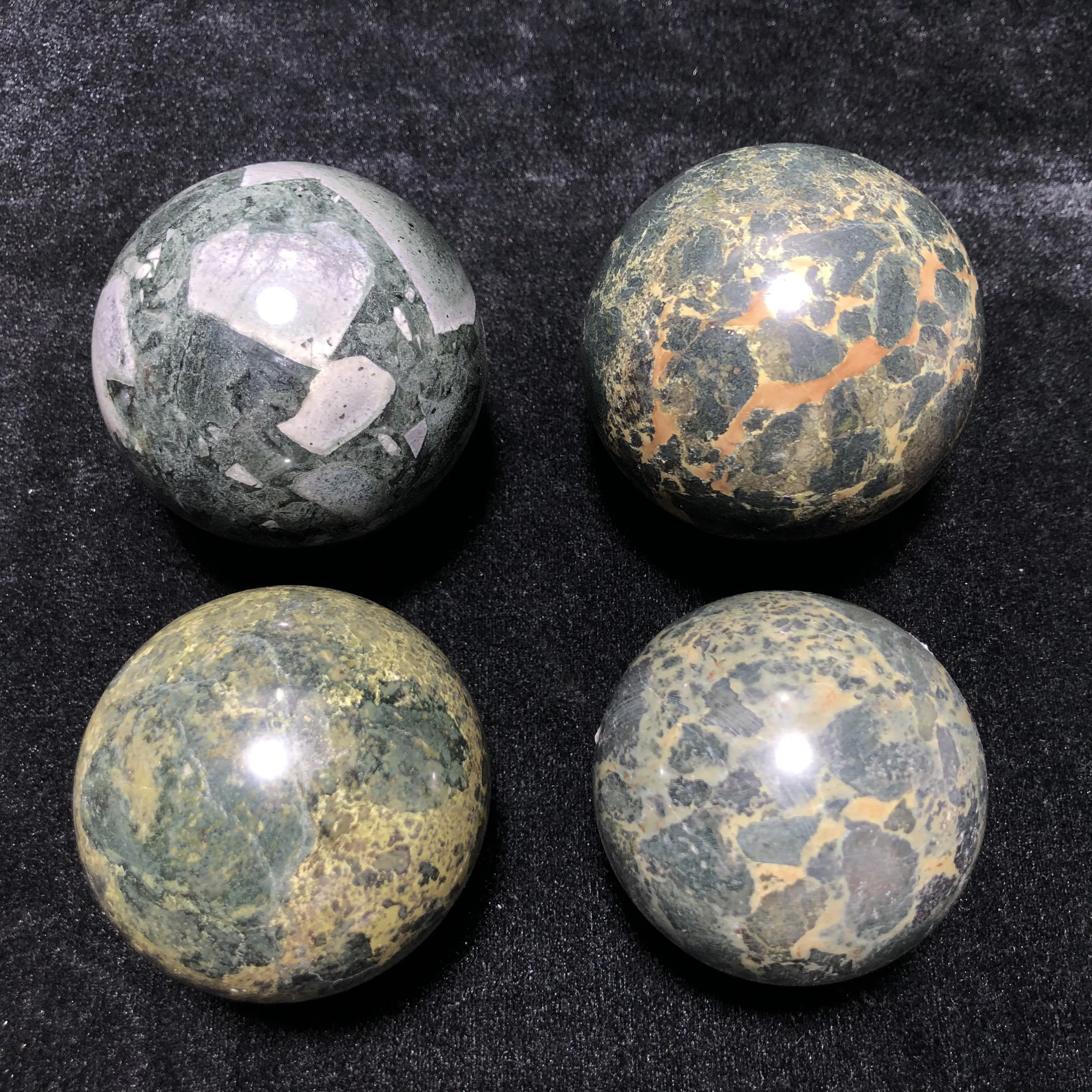 Natural Dragon Vein Hand-Polished Sphere Feng Shui Healing Crystals Quartz Mineral Ball Home Decoration Handicraft Stone Spheres