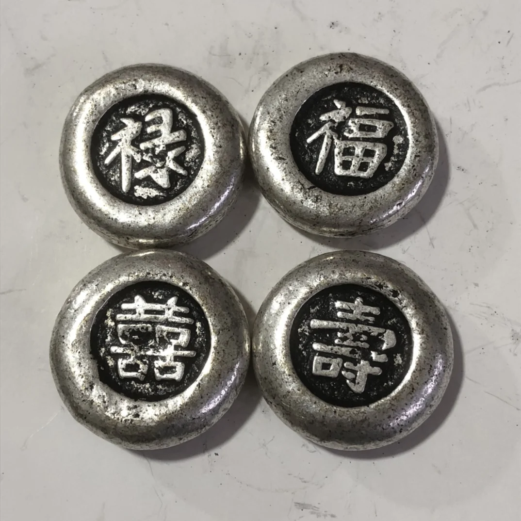 Фото Антикварная коллекция Silver Bean Fulu Shouxi, украшение для дома, мастерство, прекрасная красивая №3