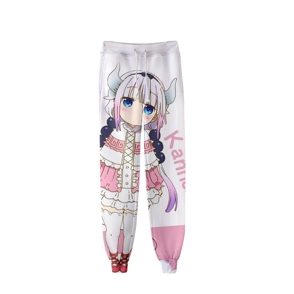 Костюм для косплея Kanna Kamui мужской/женский джоггеры с 3D принтом дракона горничной
