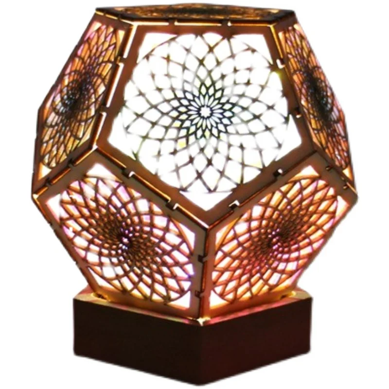 

Напольная атмосферная лампа, звездный свет, светодиодная романтическая свеча, светсветильник льник для ужина, проекционный креативный светильник ручной работы