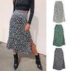 JAYCOSIN 2022 новая сексуальная шифоновая юбка с леопардовым принтом с разрезом модные длинные юбки для женщин весна лето на молнии элегантная женская юбка