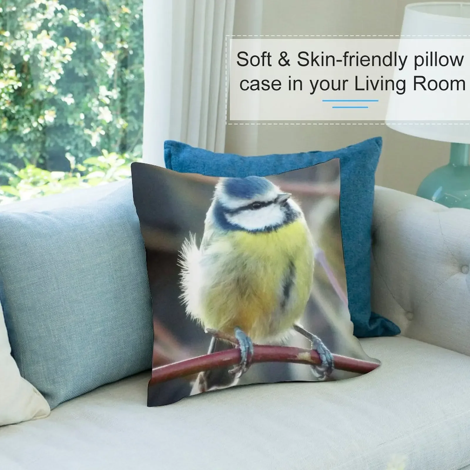Красивые синие титаны самые милые любители птиц и мечты декоративная подушка