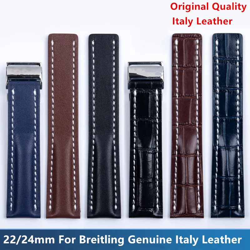 

Ремешок итальянский из натуральной кожи для часов 22/24 мм, браслет Premier B01 Colt с хронографом Avenger AVIATOR 8 316L, пряжка с логотипом