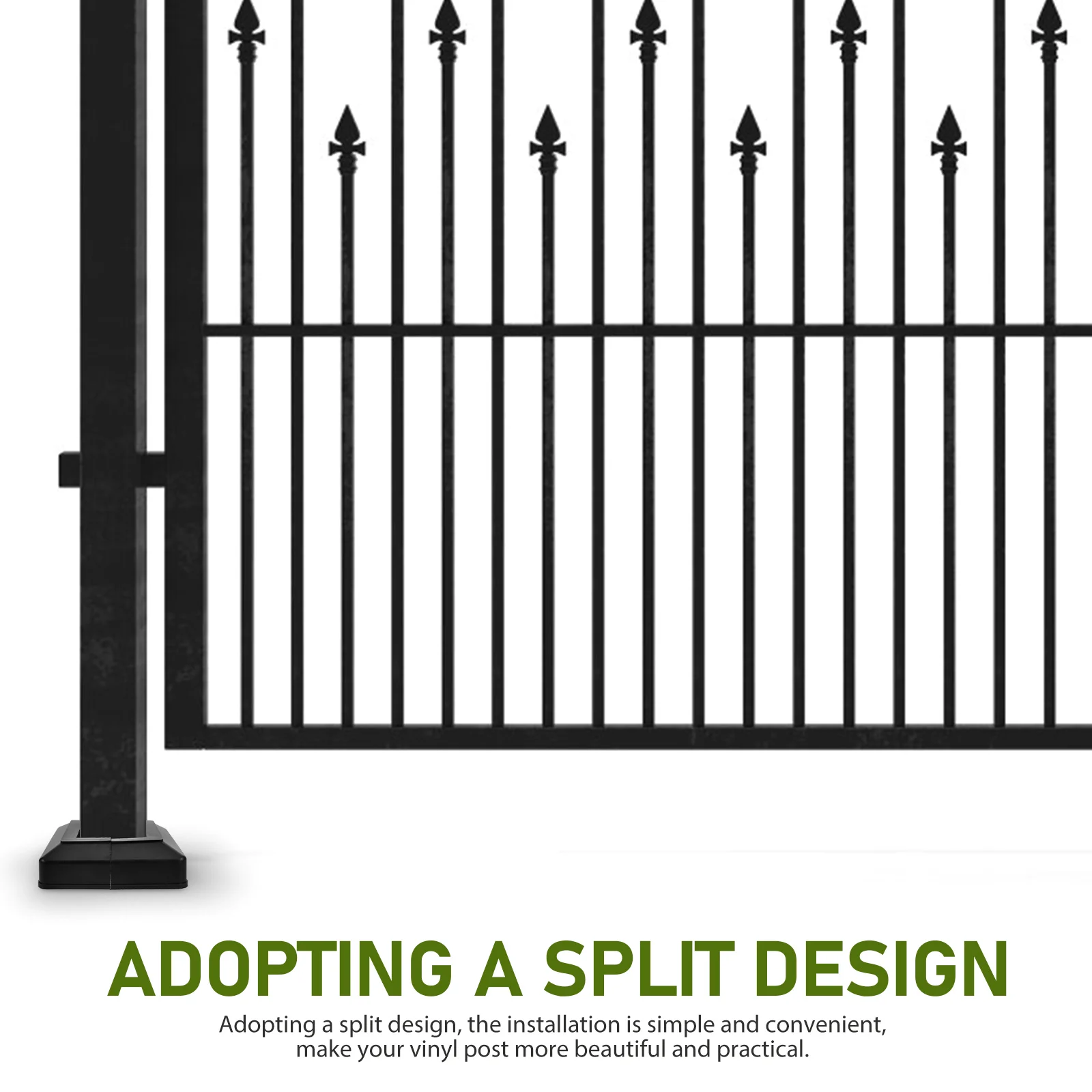 2 шт. квадратная трубка декоративная крышка стойки для палубы перила снизу