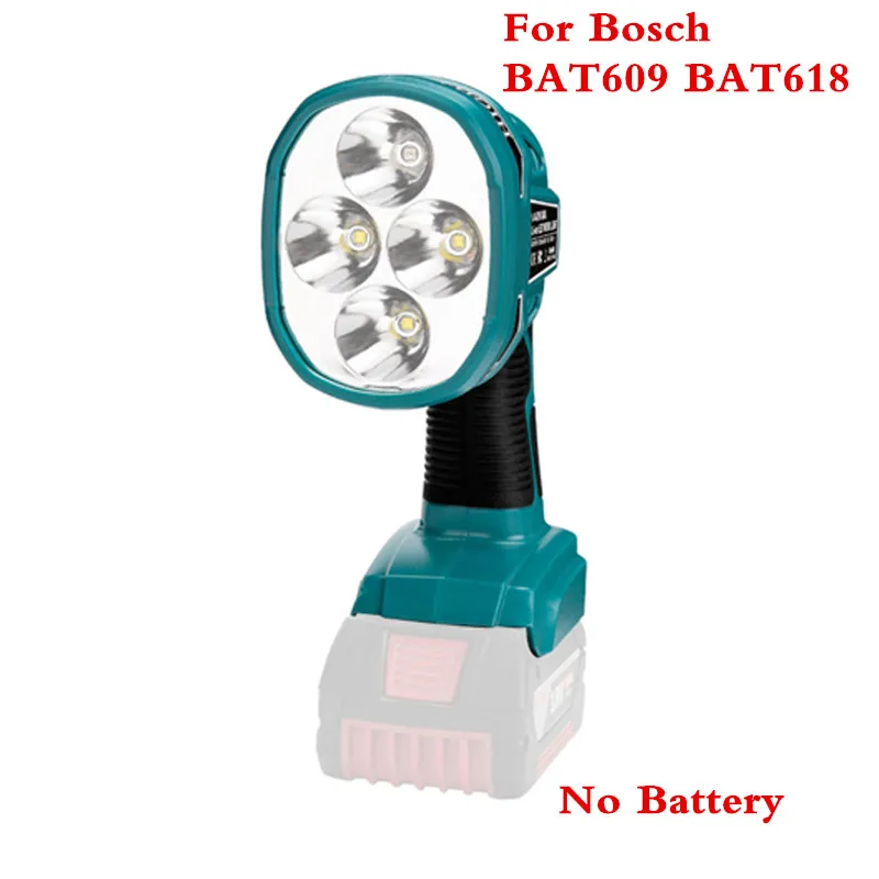 

Подходит для литий-ионного аккумулятора Bosch 14,4 в-18 в, 12 Вт светильник, работающая с аккумулятором BAT609 BAT618 BAT609G BAT618G, горячая Распродажа