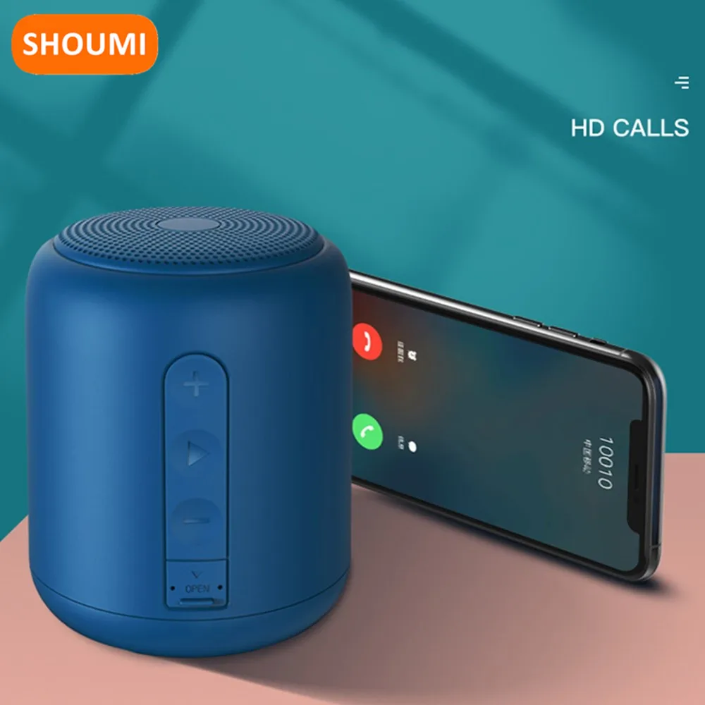 SHOUMI Portable Bluetooth Speaker Wireless Bass Soundbar caixa de som Waterproof Outdoor Speakers Boombox TF-card Play Music Box