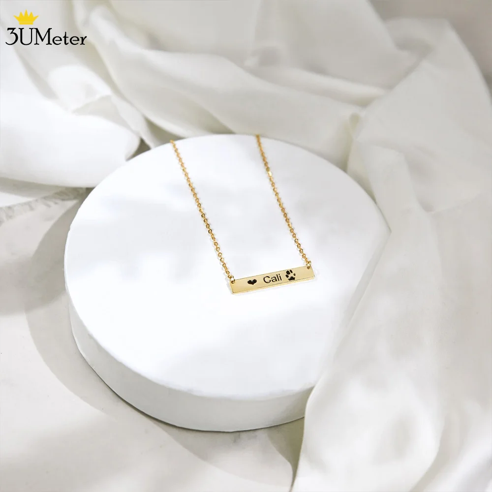 Персонализированное ожерелье браслет с принтом лапы животных индивидуальная