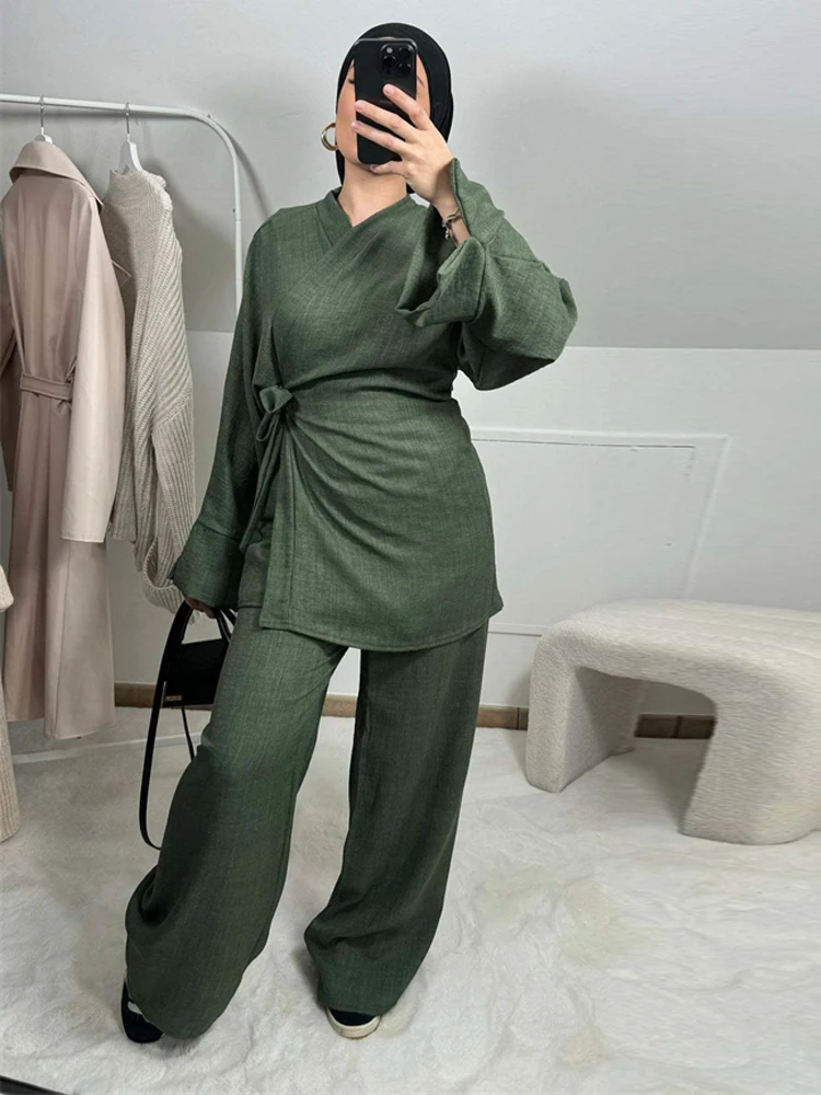 ИД простой комплект из 2 предметов абайя топы юбка скромные мусульманские