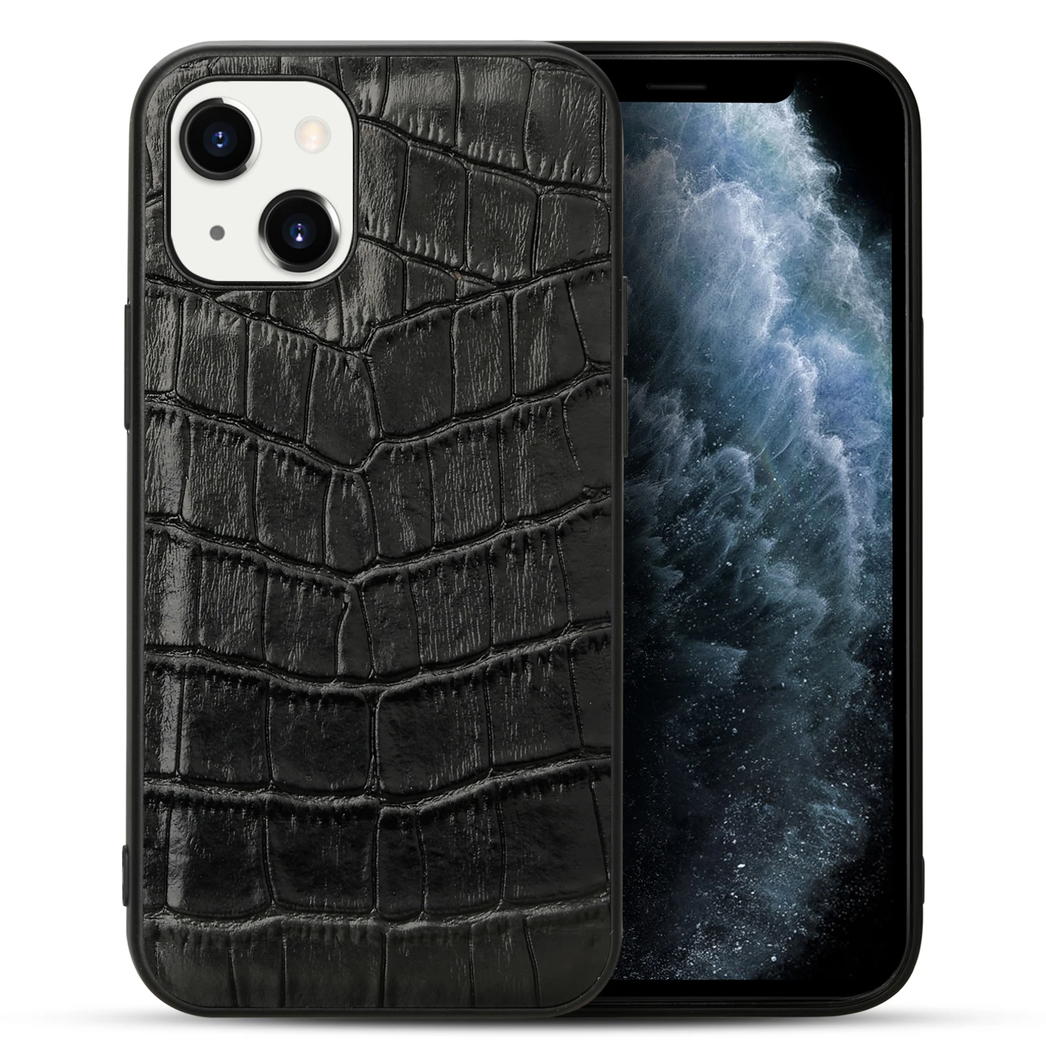 Luxury Crocodile Cow Leather Phone Case For Iphone 14 13 12 Mini 11 Iphone14 Iphone13 Iphone12 Pro Max Plus Shockproof Cover