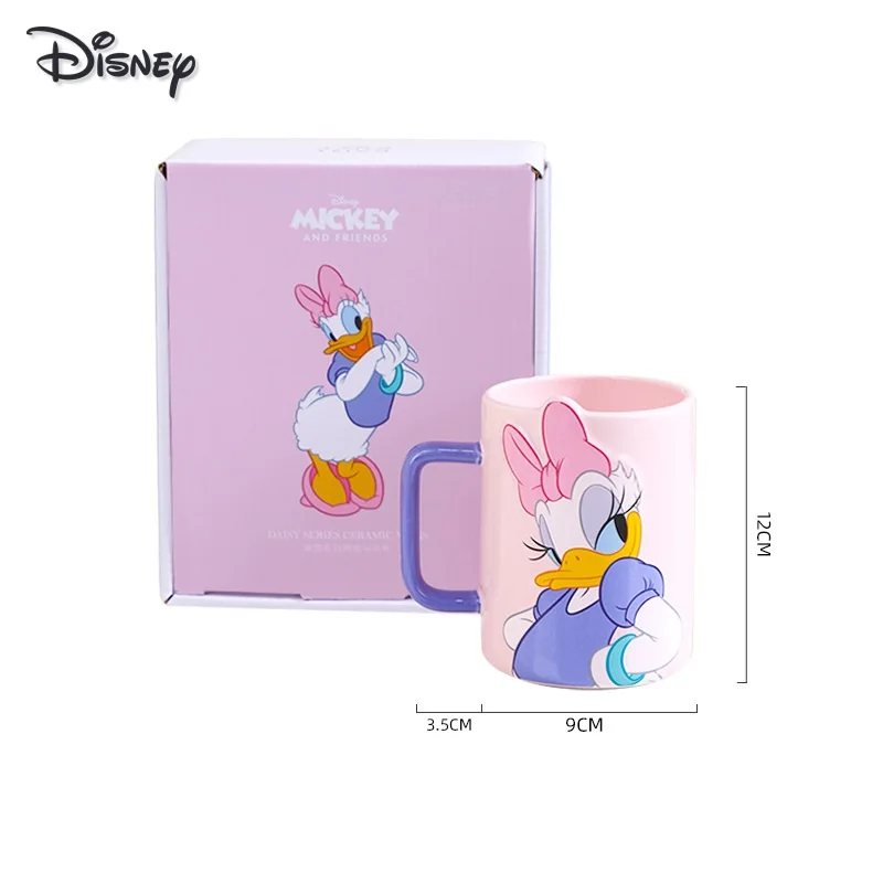 Disney Mickey Minnie Cup Gift Box Large Capacity Handle Cup Ceramic Cup Cartoon Children's Mug Milk Cup Coffee Cup Gift images - 6