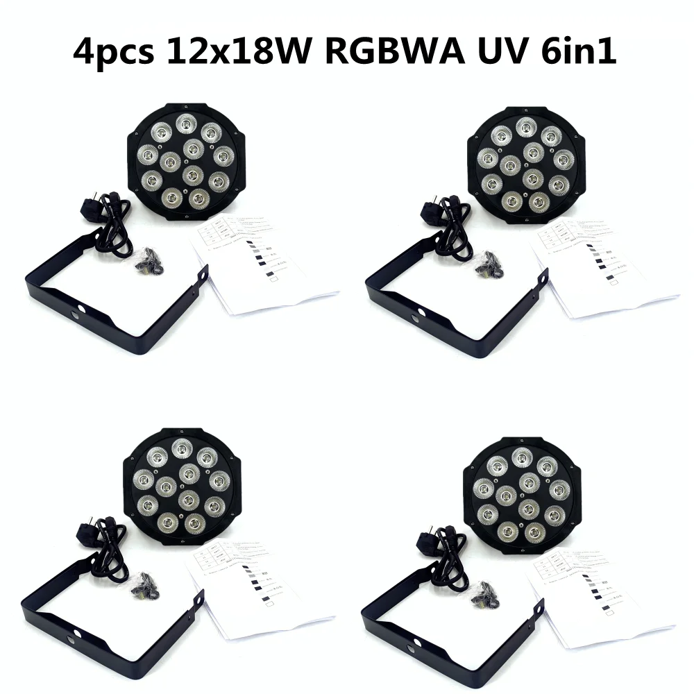

4 шт./лот светодиодный номинальный RGBW 4в1 12x12 Вт светодиодный номинальный DMX сценический светильник для бизнеса светодиодный плоский номинальный светильник с профессиональной вечеринкой KTV Disco DJ