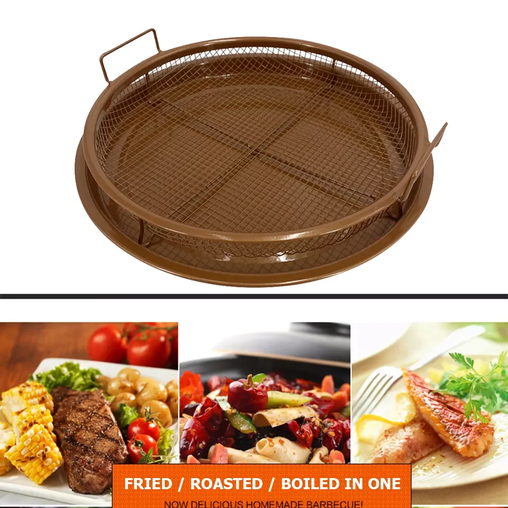 

Round French Fries Basket Multi-function Stainless Steel Chips Fry Baskets Gadgets Tools Western Snacks Air Fryer Accessories