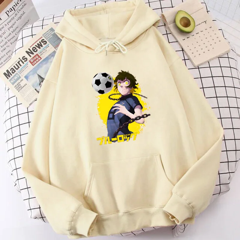 

Japanese Anime Hoodie Blue Lock Hoodies Meguru Bachira Yoichi Isagl Graphic Sweatshirt Manga Cartoon Printed Pullover Streetwear
