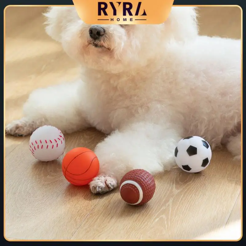 

5cm Pet Toys Non-toxic Harmless Pet Ball Sound Relieving Resistant Dog Pet Supplies 1pcs Phony Toy Safe Tooth Cleaning Ball