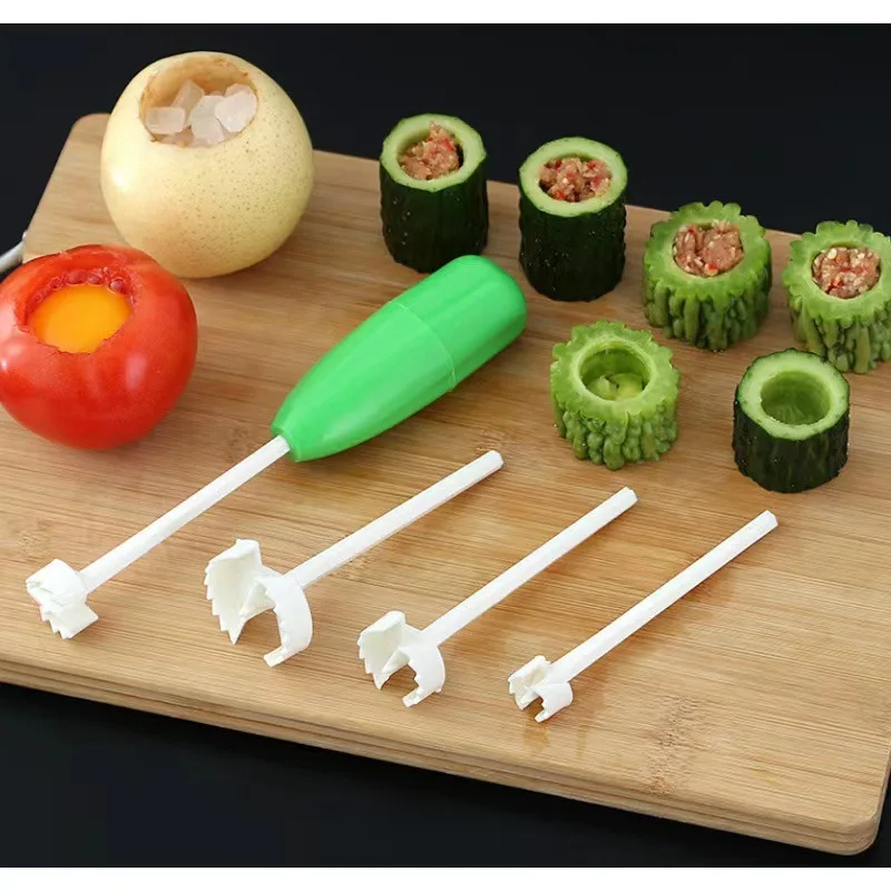 

Vegetable core digger, vegetable fruit hollowing out, fruit kitchen multifunctional gadget, digging hole and core remover