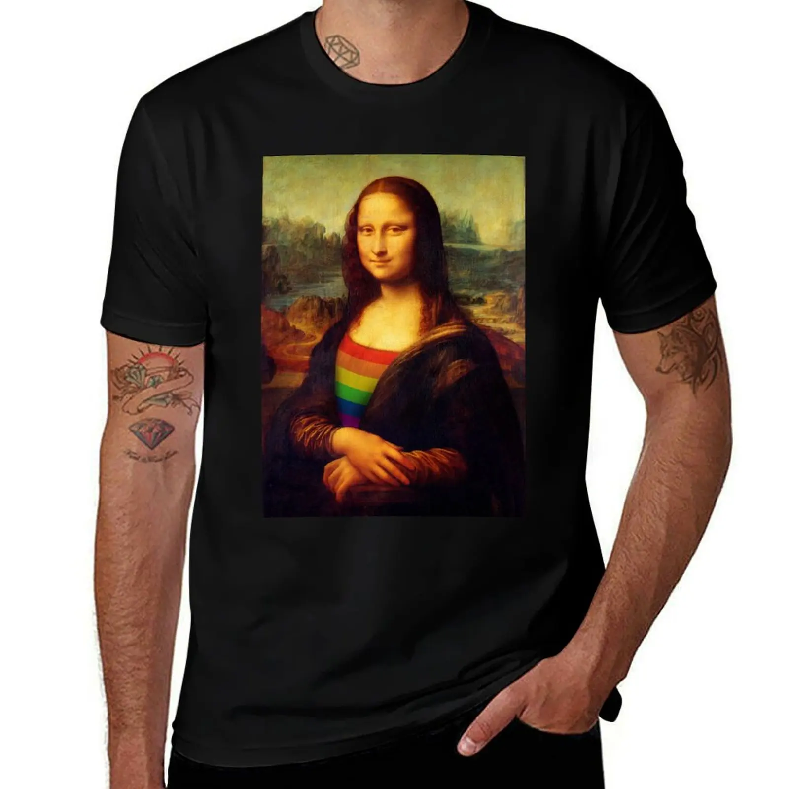Футболка Pride Mona Lisa эстетическая одежда быстросохнущие дизайнерские рубашки с