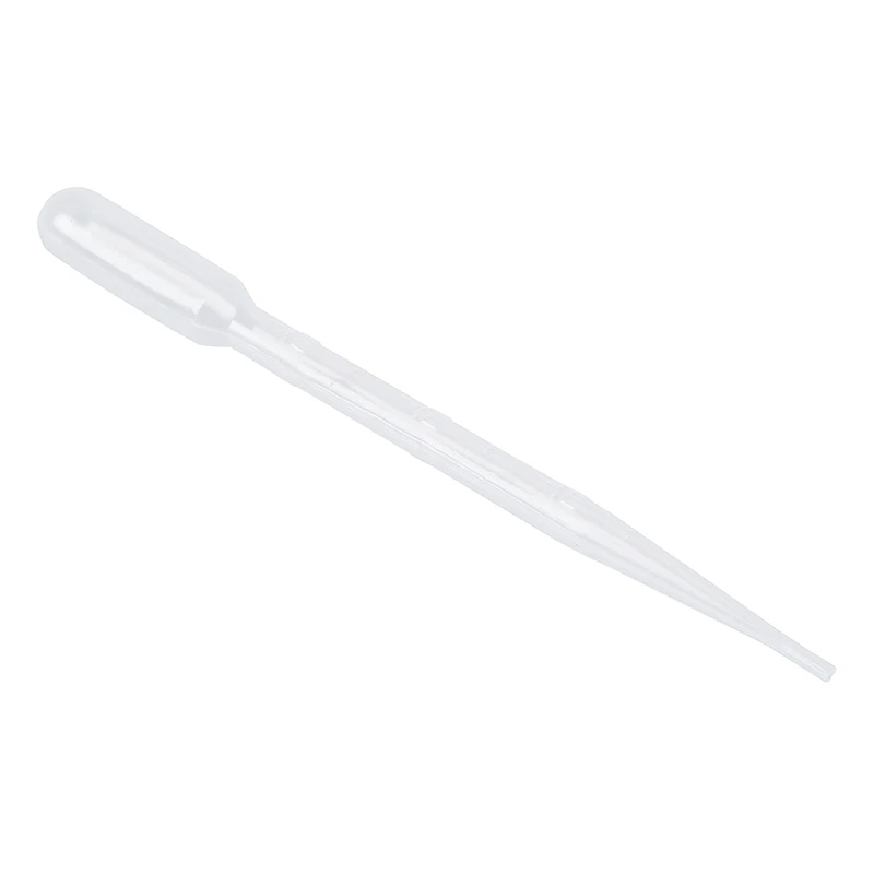 

100 Pcs Clear White Plastic 7.1" Long Liquid Dropper Pasteur Pipette 3ml