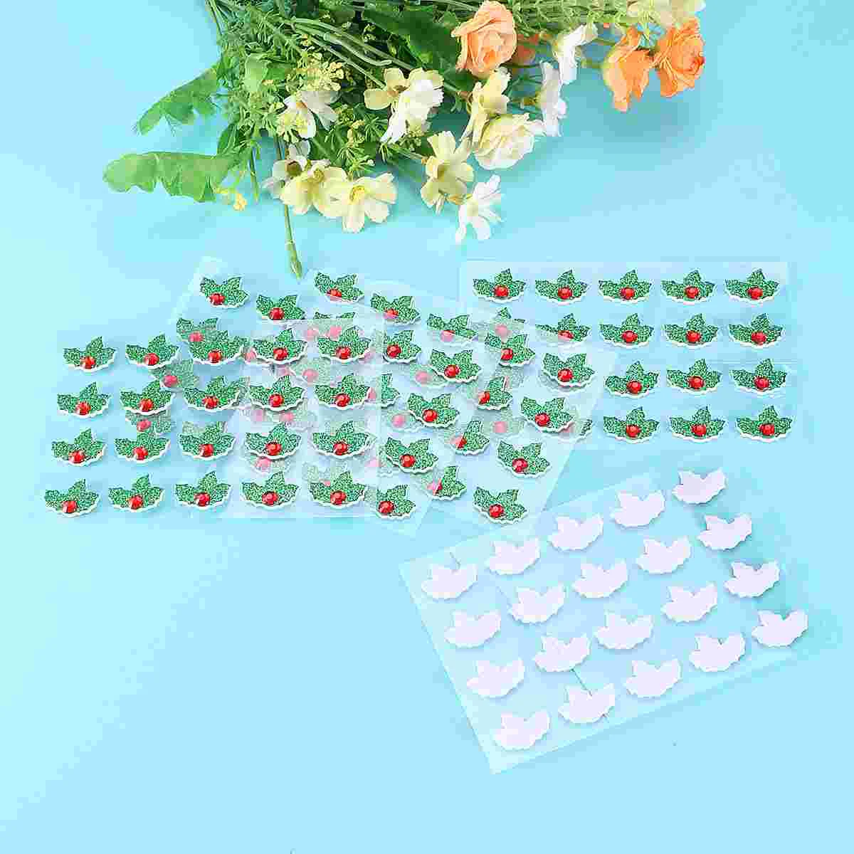 

Stickers St Day Christmasparty Patrick Holly Decorations Leaf Supplies Sticker Decorative Leaves Shammock Patricks Favors Patty