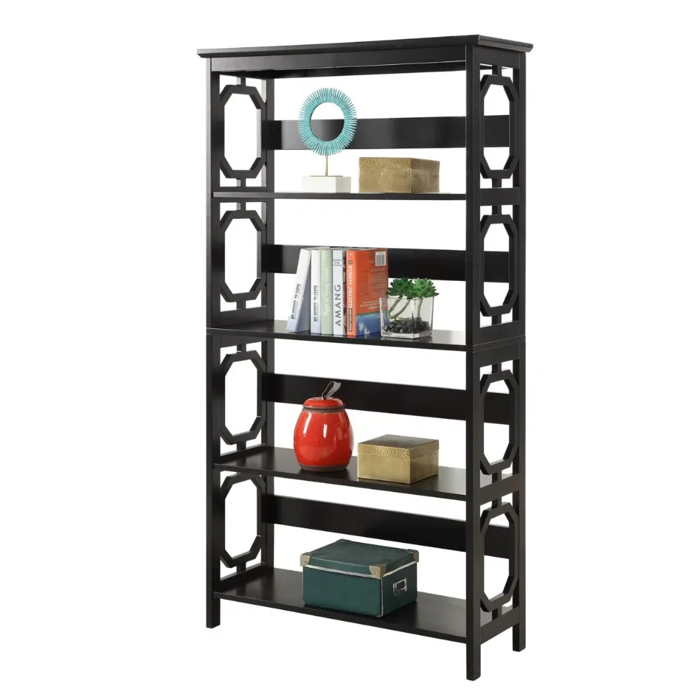 

Omega 5 Tier Bookcase, Black