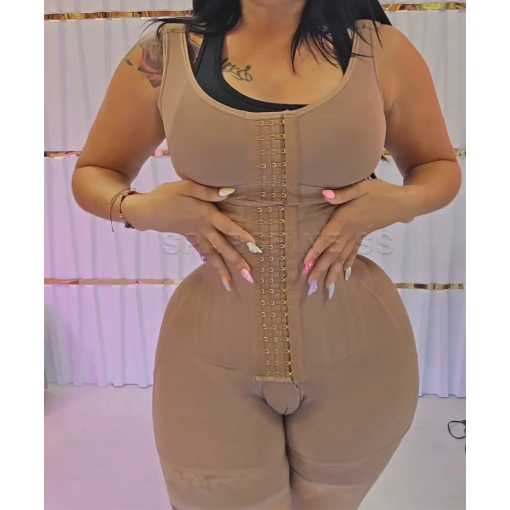 Fajas Colombianas Moldeadoras Высокая компрессия с костями Body Shaper Утягивающее Корректирующее