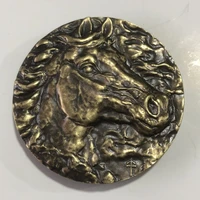collection commemorative coins retro pure copper zodiac horse workmanship fine exquisite home crafts