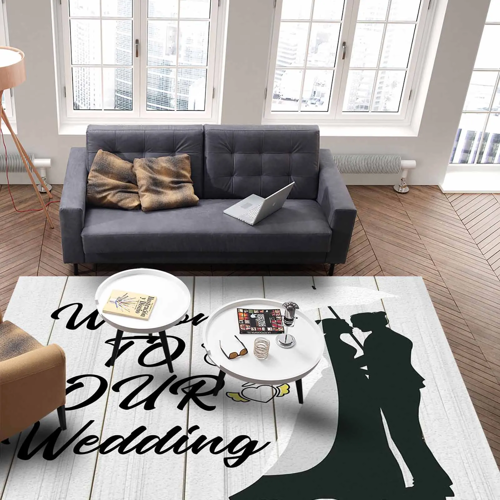 Свадебный ковер с надписью Love Text для гостиной напольный коврик спальни большой