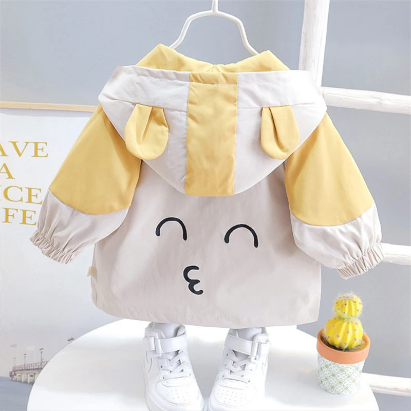 

Children's Hooded Jacket Spring and Autumn Boys' Windbreaker Casual Simple Fashion Girls' Coat