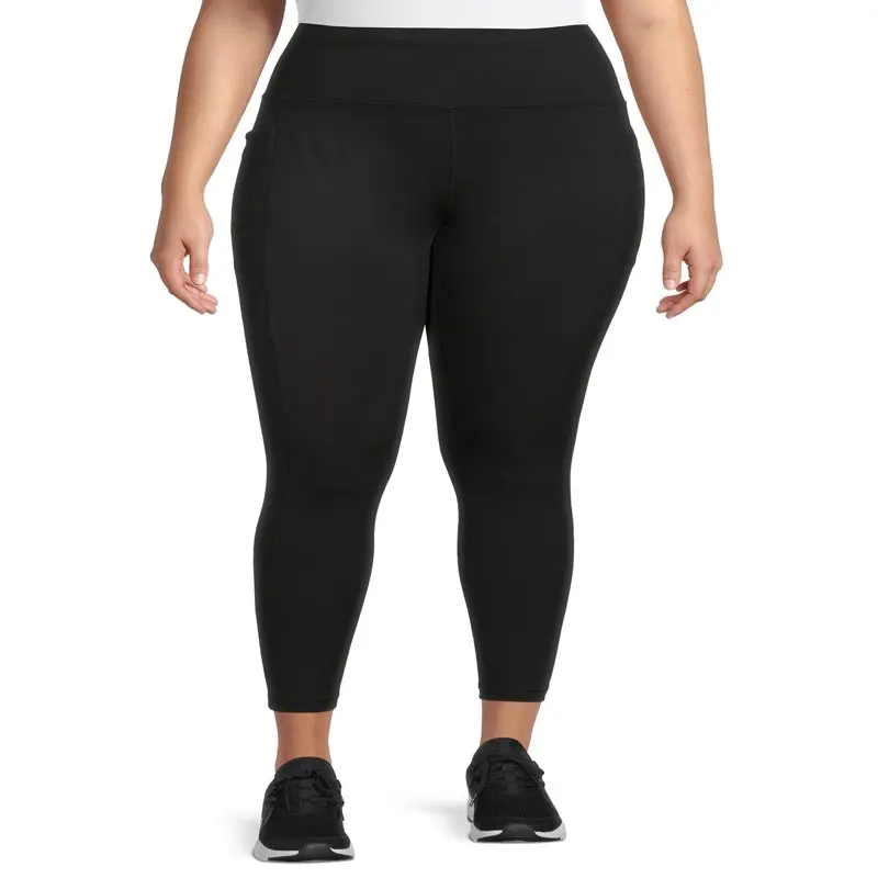 

HMCN Women`s Plus Size 25" Cropped Active Leggings with Pockets