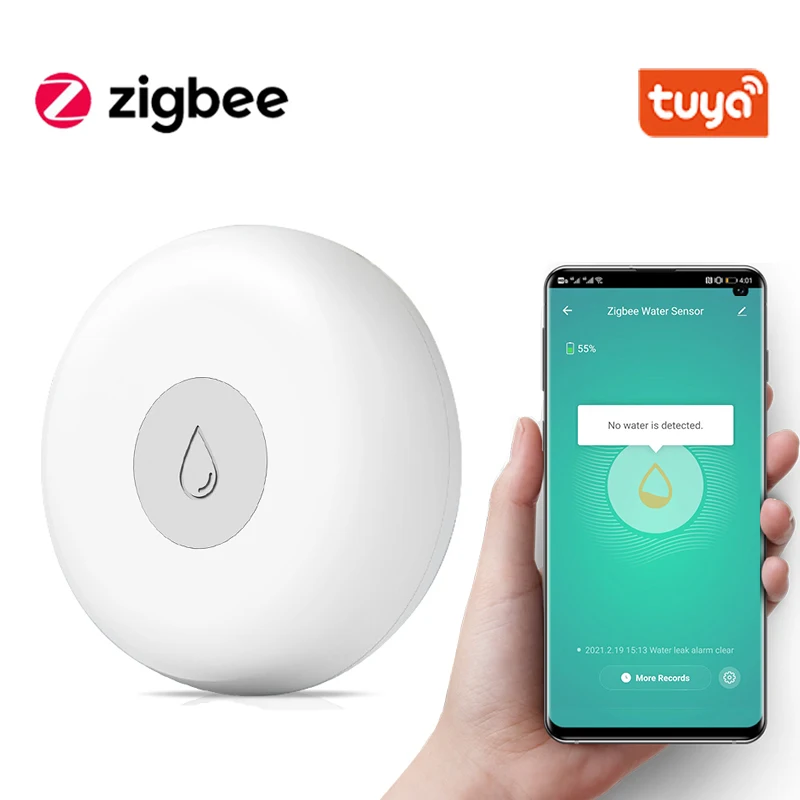 Датчик утечки воды Zigbee беспроводная лампа с оповещением об обнаружении уровня |
