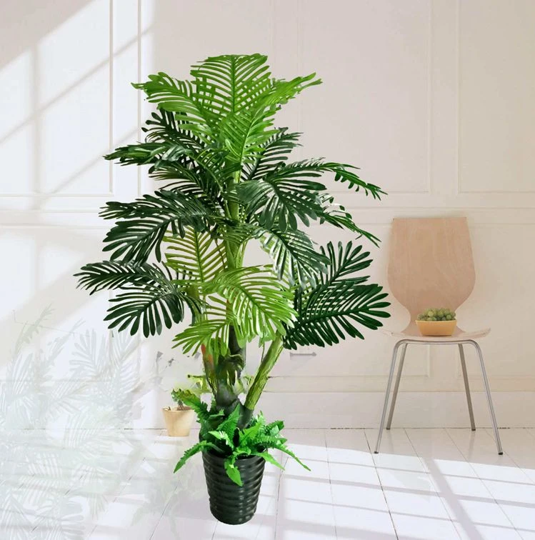 Искусственное подсолнуховое дерево areca пальма деревянный пол бонсай