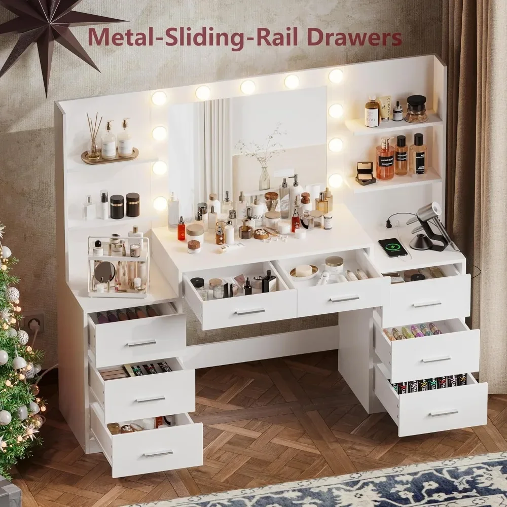 Туалетный столик для макияжа с зеркалом и подсветкой туалетный удлинителем