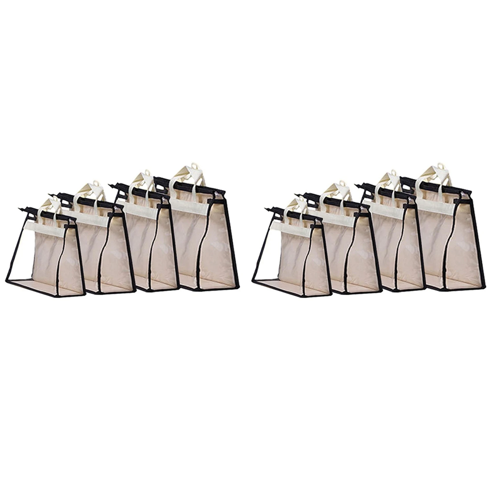 

8X Breathable Clear Women Purse Handbag Dust Cover Storage Bag For Dust Moisture Proof Protector Travel Organizer
