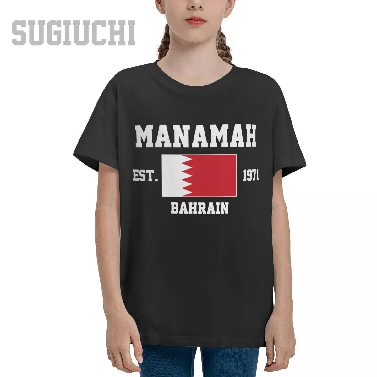 

Футболка с круглым вырезом и коротким рукавом для мальчиков и девочек, из 100% хлопка