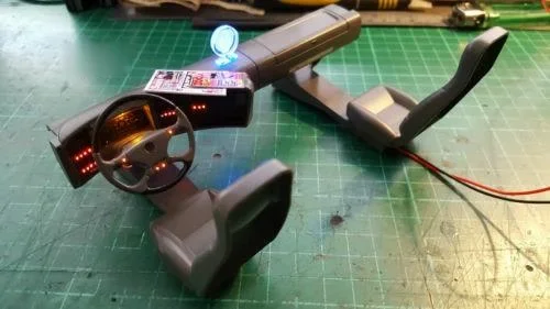 Светодиодная красная синяя настольная лампа с логотипом для 1/14 Tamiya RC Truck car volvo 56360