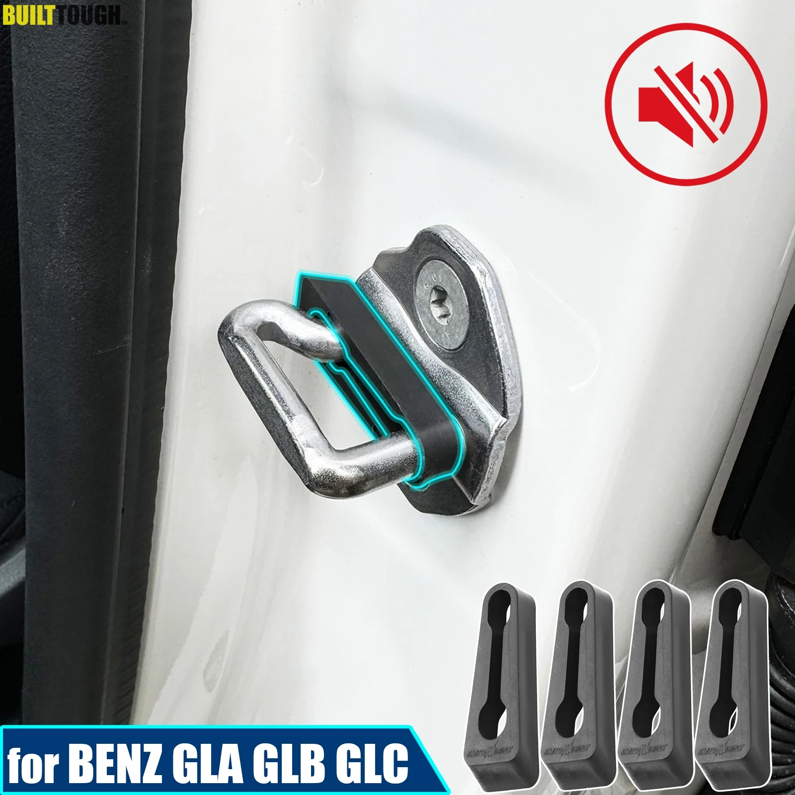

Демпфер буфера дверного замка для Mercedes Benz A B C E Class GLA GLB GLC EQB CLA C200 E300 Creaking Noise Gap Seal Stopper Deadener