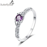 bk luxury 100 925 sterling silver luxury style amethyst zircon ring for women wedding engagement ring fine jewelry wholesale