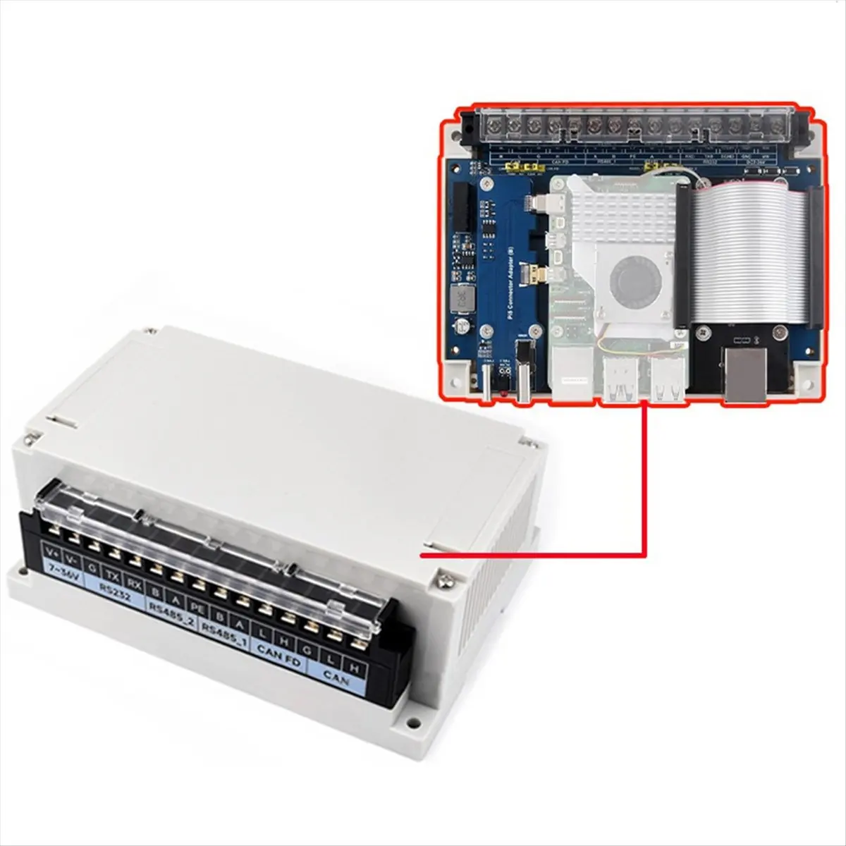 Фото (N11R) Изолированная плата расширения RS232/RS485/CAN/CAN FD для Raspberry Pi 4/5: расширяет возможности до 2xRS485+1xRS232+1xCAN FD+1xCAN, с корпусом B №2