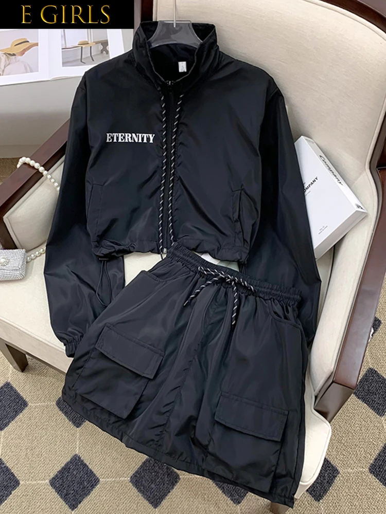 

Женский солнцезащитный пиджак для девочек Новинка 2023 уличная одежда свободное тонкое спортивное пальто с длинным рукавом Короткие топы юбка с эластичным поясом две P