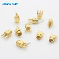 10pcslot mmcx female jack connector pcb mount with solder straight goldplated 3 pins mmcx rf connector