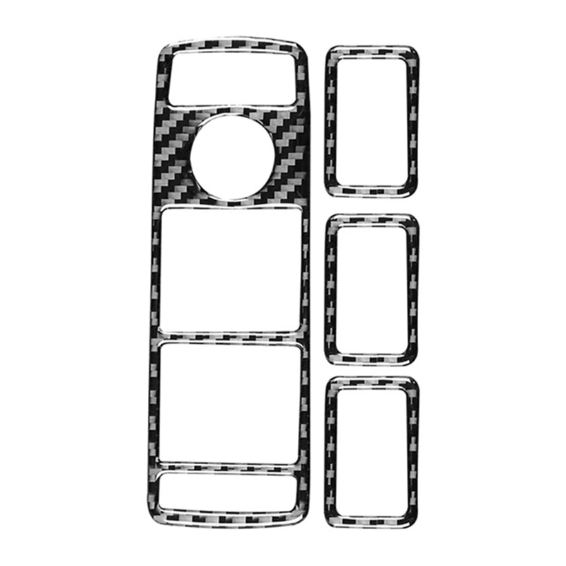 

For Tesla Model X 2014-2022 Carbon Fiber Window Lift Switch Panel Trim Sticker Car Interior Accessories
