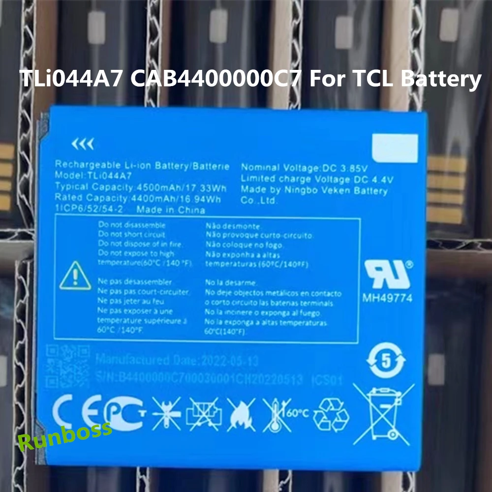 

Original Quality 4500mAh Battery For TCL TLi044A7 CAB4400000C7 Rechargeable Batteria