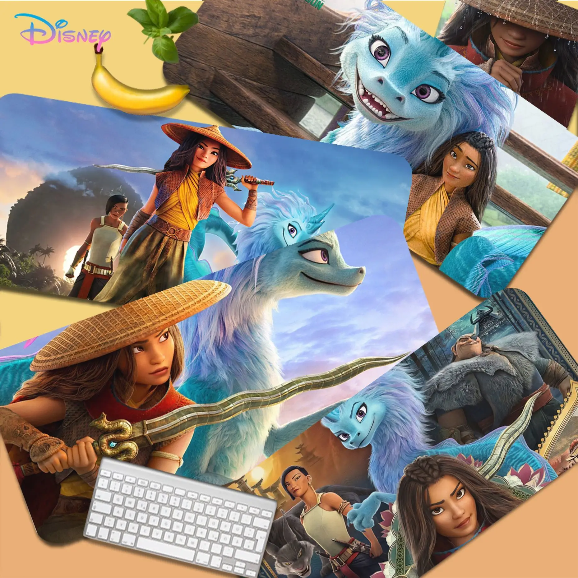 

Disney Raya and the Last Dragon Mousepad Funny Beautiful Anime Mouse pad Mat Size for Kawaii Desk Teen Girls for Bedroom