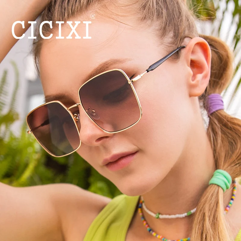 

Солнцезащитные очки CICIXI в ретро-стиле для мужчин и женщин, модные брендовые дизайнерские трендовые металлические солнечные очки с защитой ...